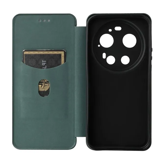 Flip Cover Xiaomi 17 Ultra design fibre de carbone