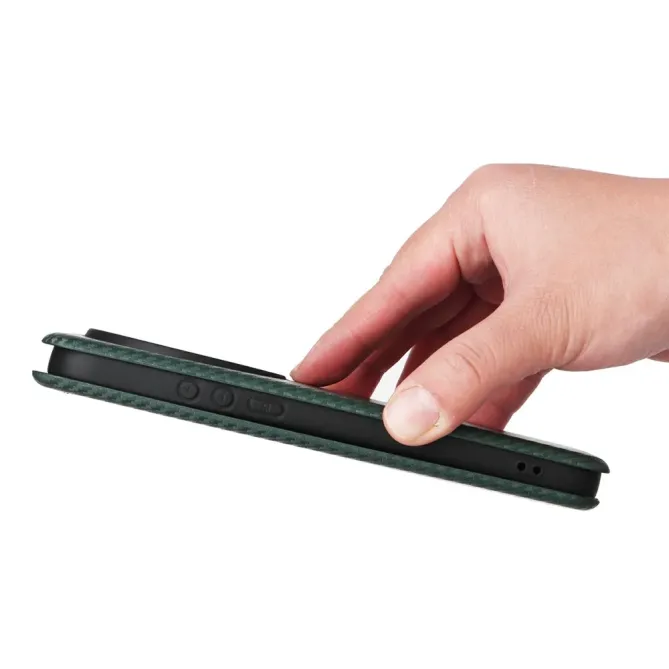 Flip Cover Xiaomi 17 Ultra design fibre de carbone