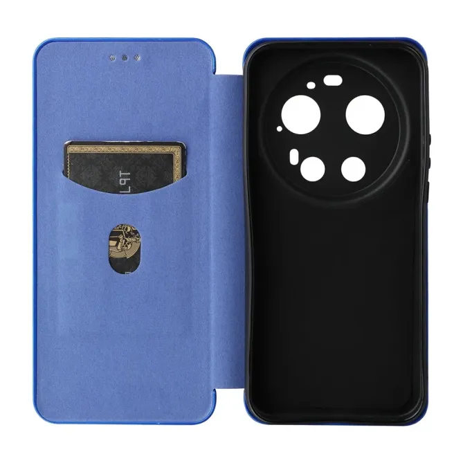 Flip Cover Xiaomi 17 Ultra design fibre de carbone