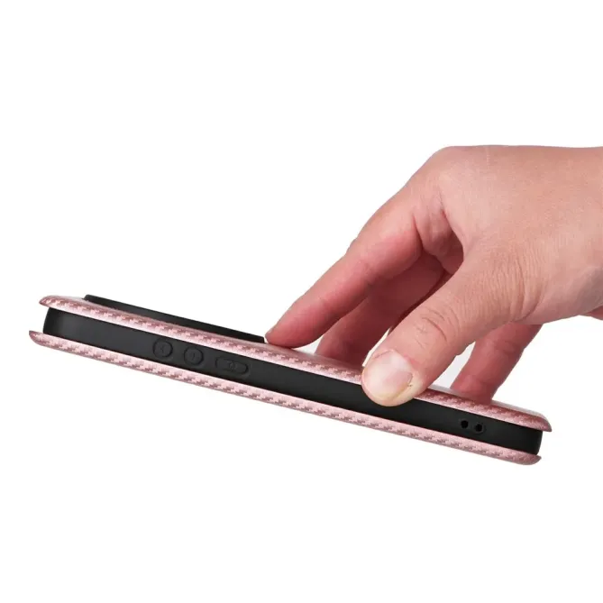 Flip Cover Xiaomi 17 Ultra design fibre de carbone