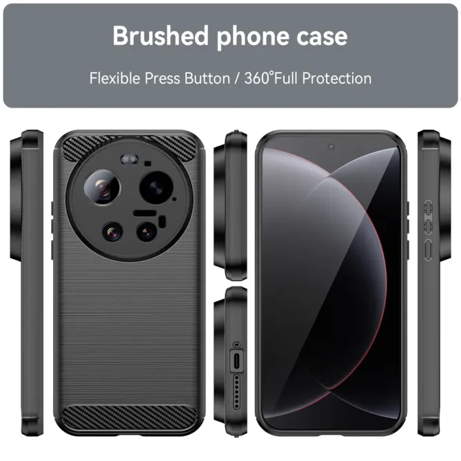 Coque Xiaomi 17 Ultra effet brossé silicone