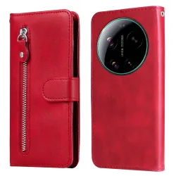 Housse Xiaomi 17 Ultra Portefeuille Zippée en Simili Cuir