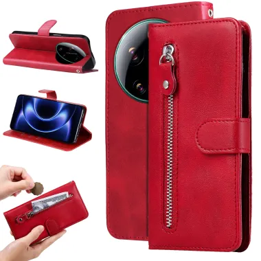 Housse Xiaomi 17 Ultra Portefeuille Zippée en Simili Cuir