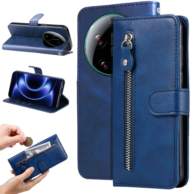 Housse Xiaomi 17 Ultra Portefeuille Zippée en Simili Cuir