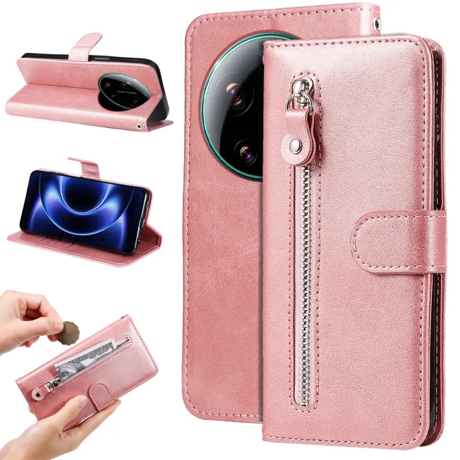 Housse Xiaomi 17 Ultra Portefeuille Zippée en Simili Cuir