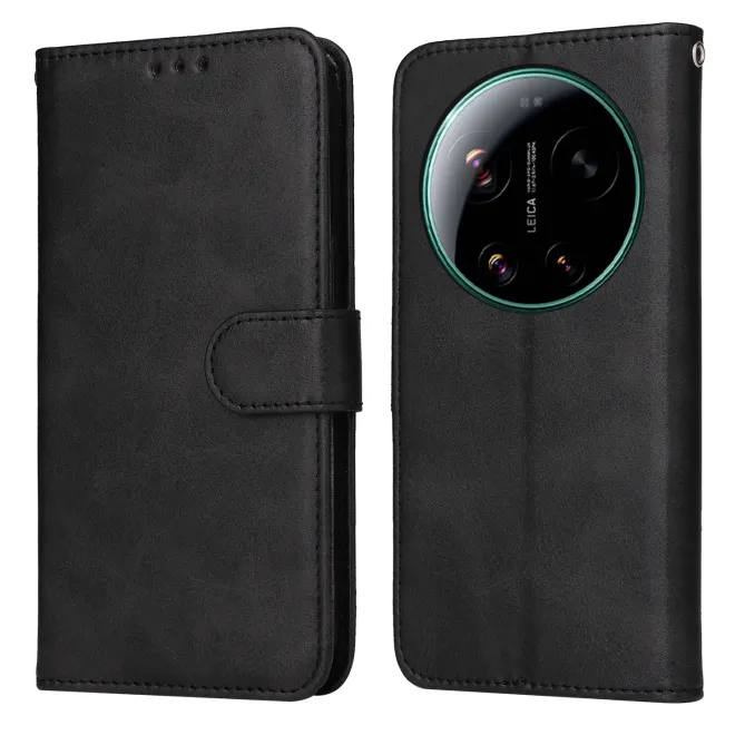 Housse Xiaomi 17 Ultra Portefeuille Grain Fin avec Dragonne