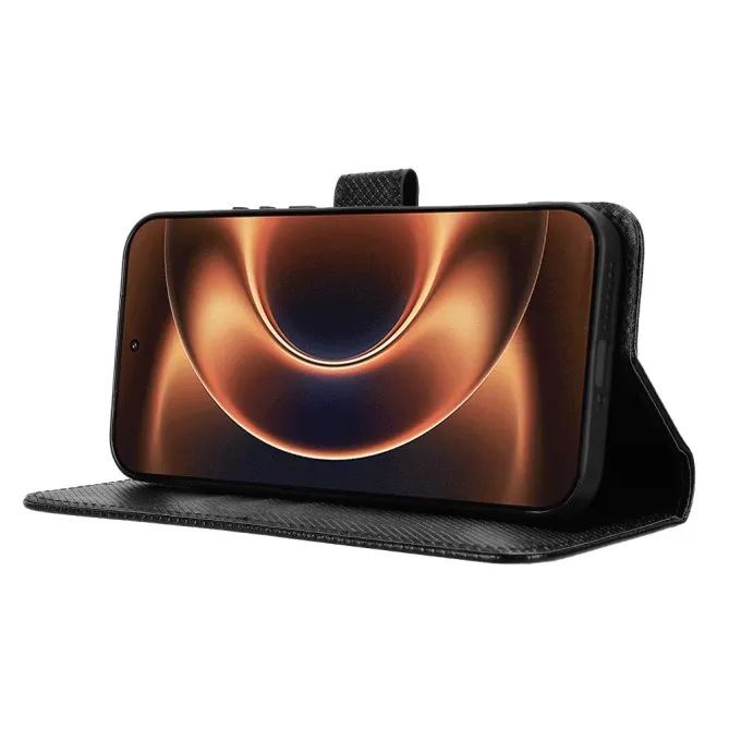 Housse Xiaomi 17 Ultra Texture Diamant avec Dragonne