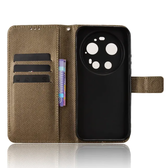 Housse Xiaomi 17 Ultra Texture Diamant avec Dragonne