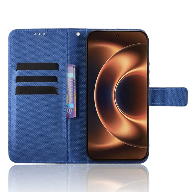 Housse Xiaomi 17 Ultra Texture Diamant avec Dragonne