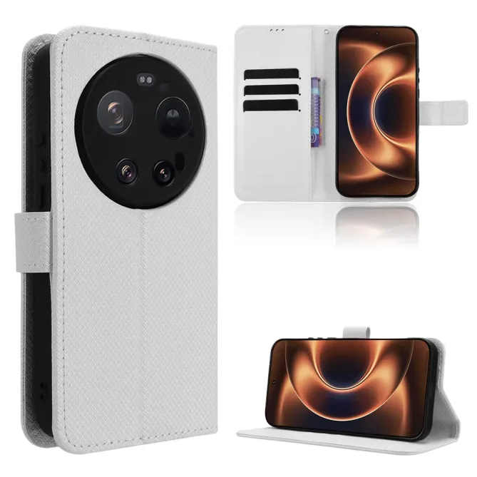 Housse Xiaomi 17 Ultra Texture Diamant avec Dragonne