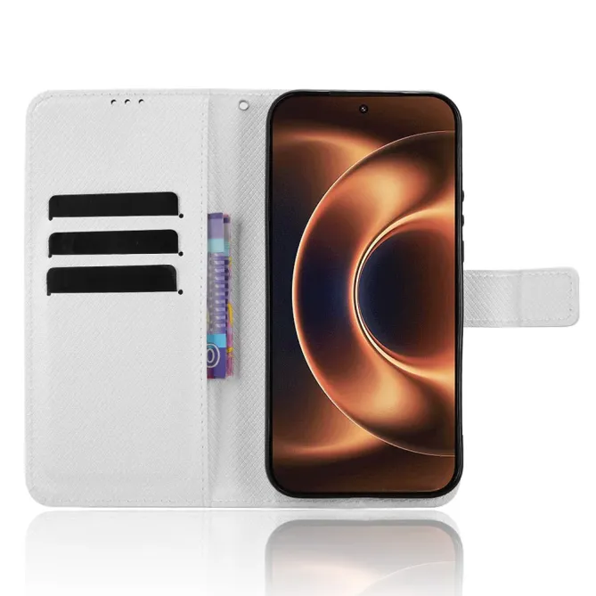 Housse Xiaomi 17 Ultra Texture Diamant avec Dragonne