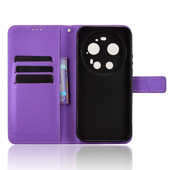 Housse Xiaomi 17 Ultra Texture Diamant avec Dragonne