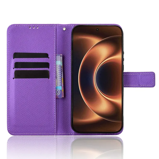 Housse Xiaomi 17 Ultra Texture Diamant avec Dragonne