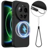 Coque Xiaomi 17 Ultra Power Silicone Liquide Magnétique, Lanière
