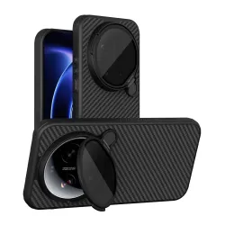 Coque Xiaomi 17 Ultra Magnétique Fibre d'Aramide avec Support Caméra