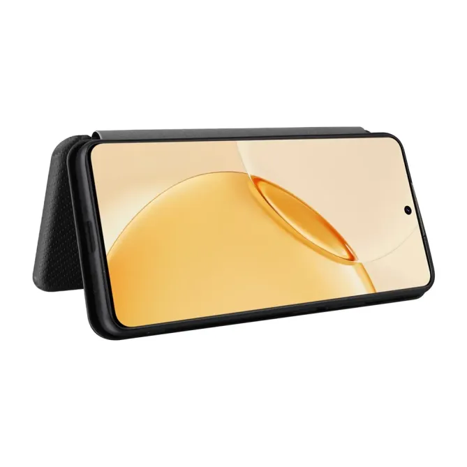 Flip Cover Realme 16 Pro design fibre de carbone