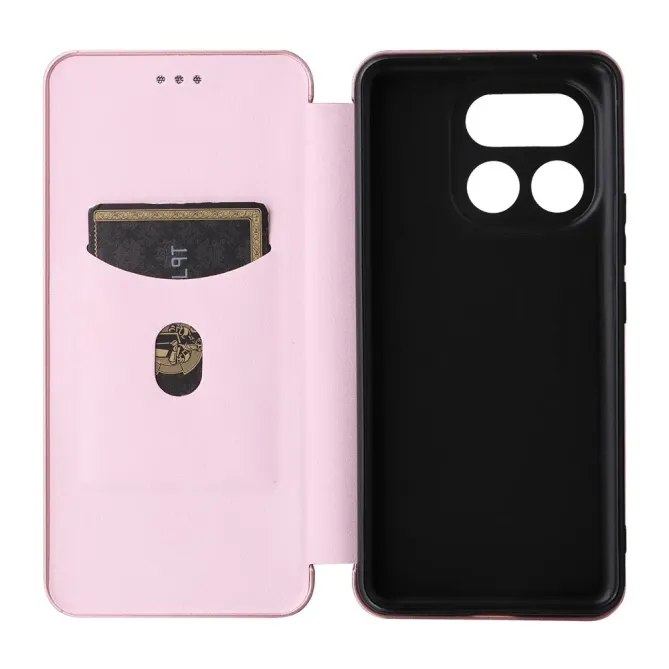 Flip Cover Realme 16 Pro design fibre de carbone