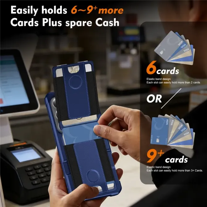 Coque Samsung Galaxy S25 Ultra Porte-cartes Élastique et Support