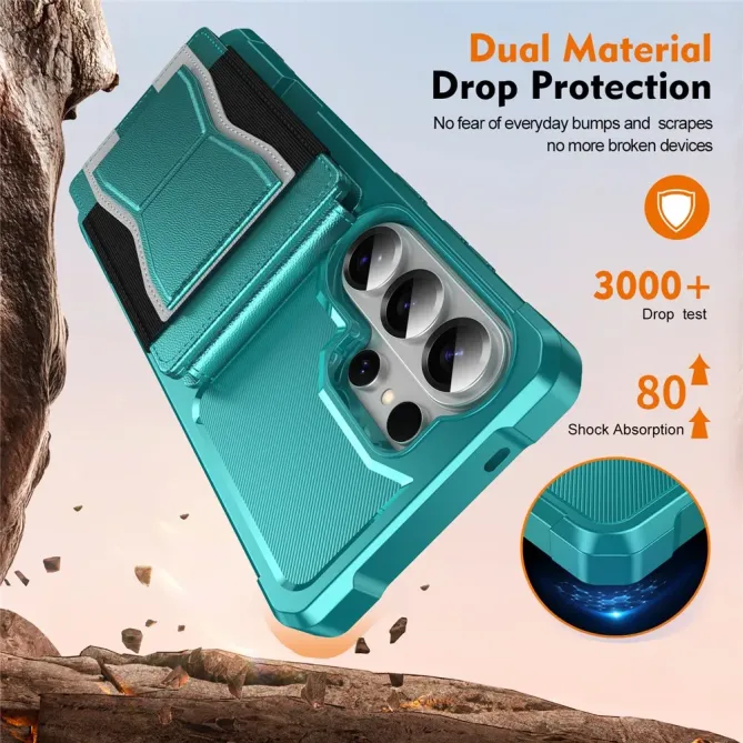 Coque Samsung Galaxy S25 Ultra Porte-cartes Élastique et Support