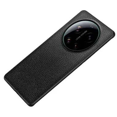 Coque Xiaomi 17 Ultra Effet Cuir Grainé Fine Légère
