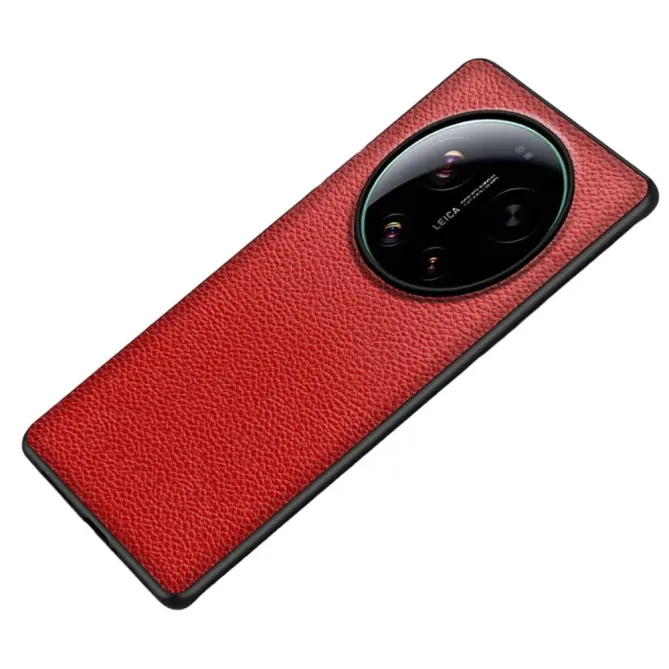 Coque Xiaomi 17 Ultra Effet Cuir Grainé Fine Légère