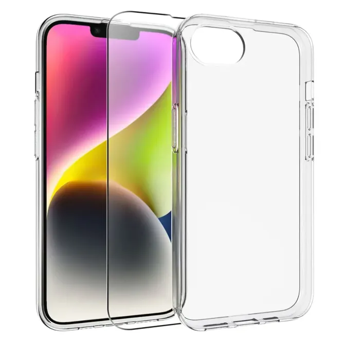 Pack Coque iPhone 17e / 16e Transparente et Verre Trempé 2.5D