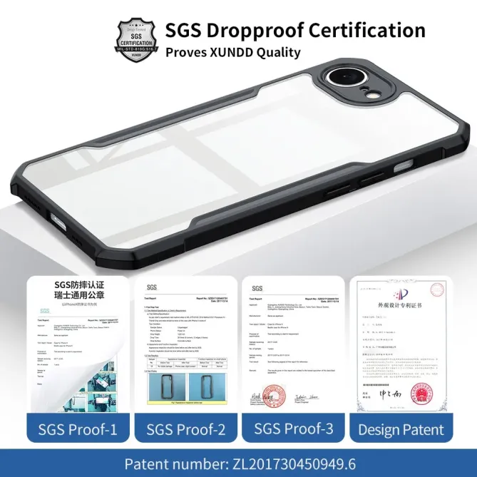 Coque iPhone 17e / 16e XUNDD Antichoc Transparente