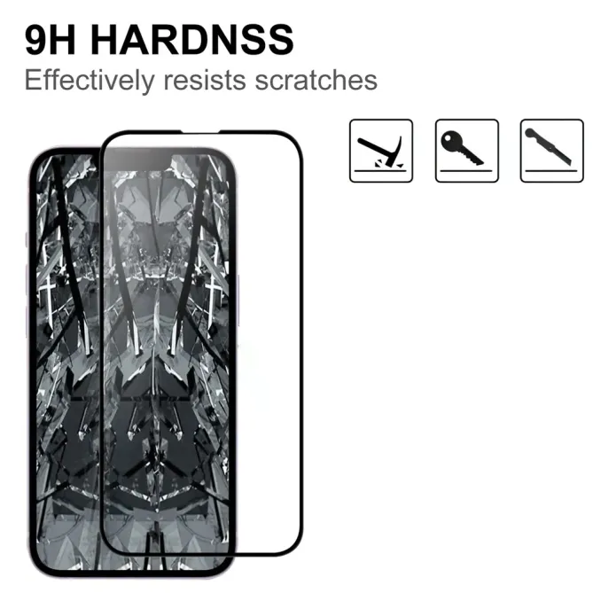 Protection d'écran iPhone 17e / 16e en verre trempé full size