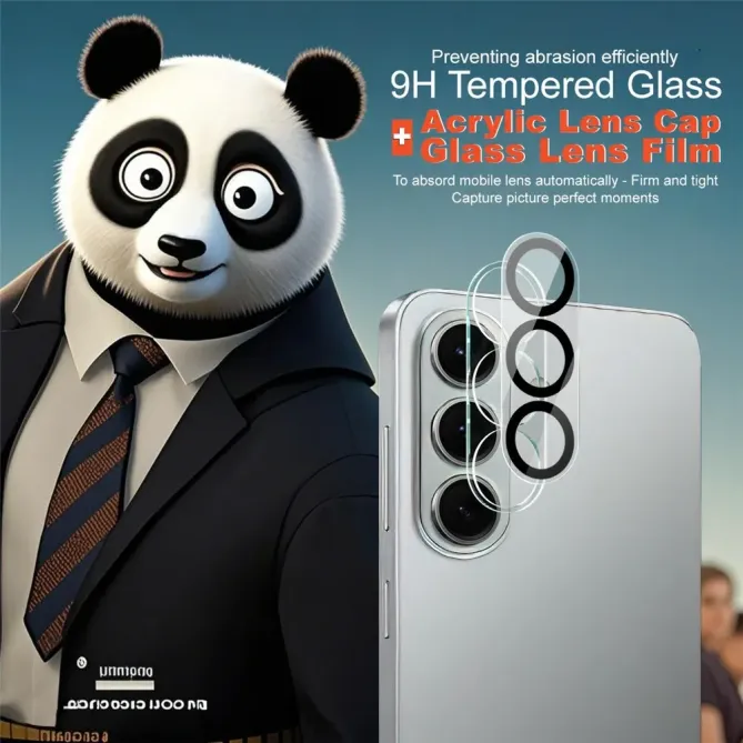 Protections Objectif Samsung Galaxy S26+ Verre Trempé et Acrylique Cerclage Noir