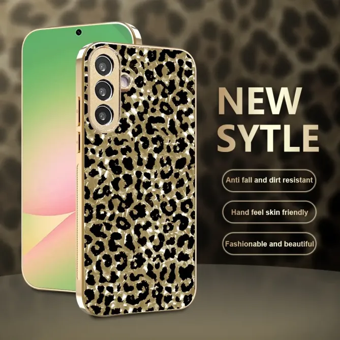 Coque Samsung Galaxy S26 Plus Léopard Cadre Galvanisé