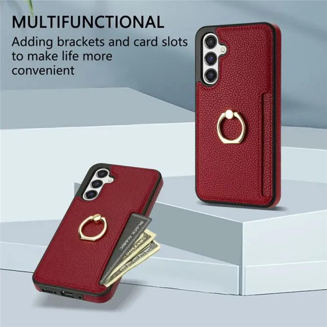 Coque Samsung Galaxy S26 Plus Série Alpha avec Anneau et Porte-Carte