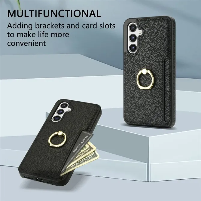 Coque Samsung Galaxy S26 Plus Série Alpha avec Anneau et Porte-Carte