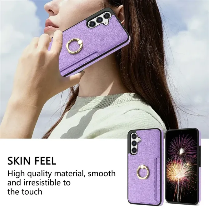 Coque Samsung Galaxy S26 Plus Série Alpha avec Anneau et Porte-Carte