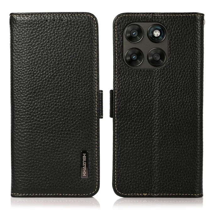 Housse Motorola Moto G77 / G67 KHAZNEH cuir grainé first