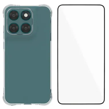 Pack Moto G67 / G77 | Coque Coins Renforcés Transparente avec Verre Trempé