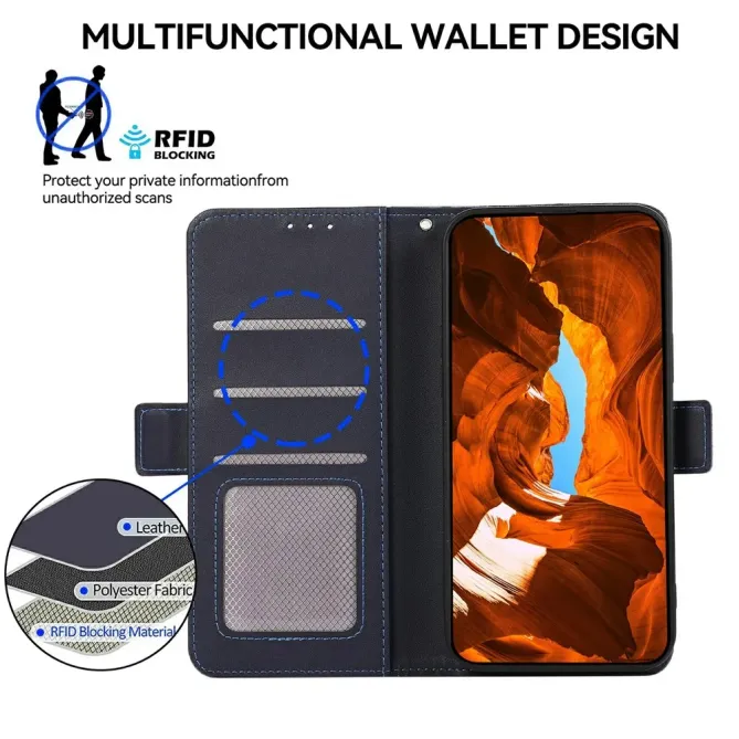 Housse Motorola Moto G77 / G67 Série Sentinel Effet Cuir