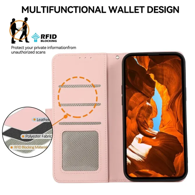 Housse Motorola Moto G77 / G67 Effet Cuir avec Protection RFID