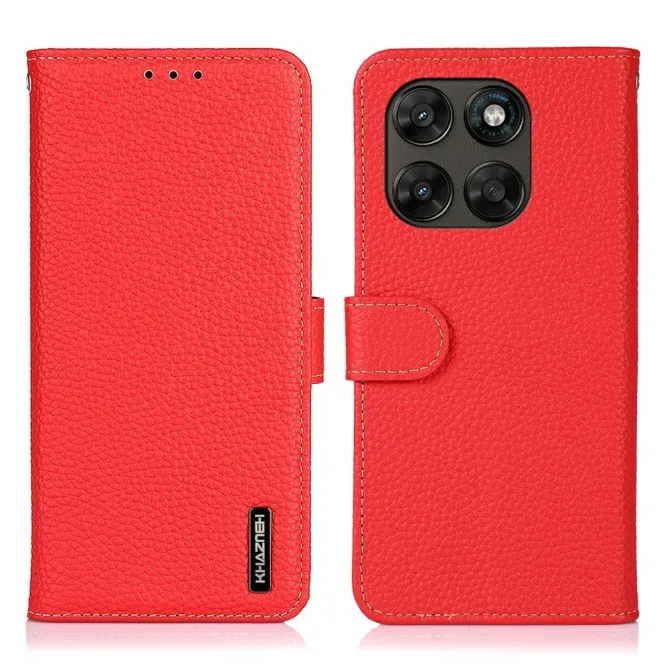 Housse Motorola Moto G77 / G67 Cuir Grainé KHAZNEH