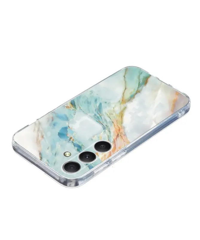 Coque Samsung Galaxy S26 Marbre Bleu et Or