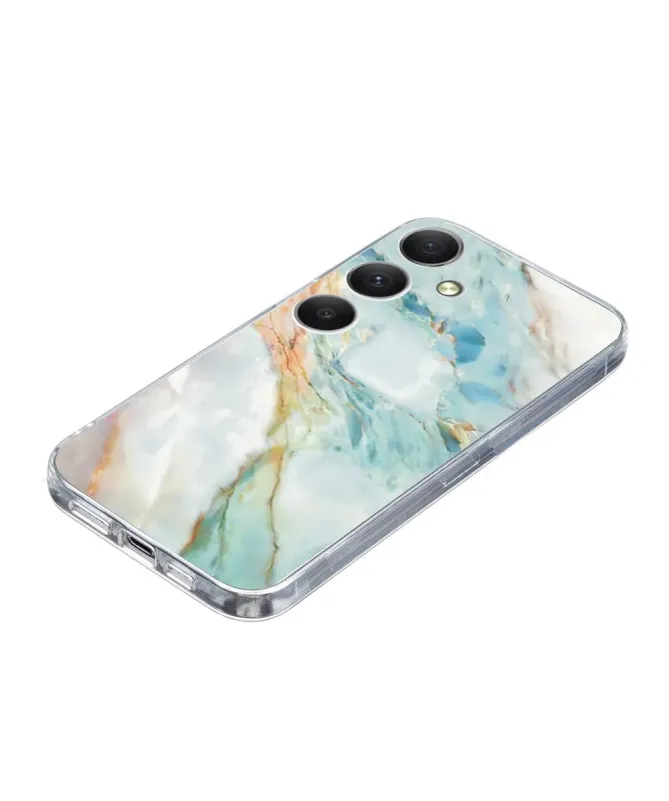 Coque Samsung Galaxy S26 Marbre Bleu et Or