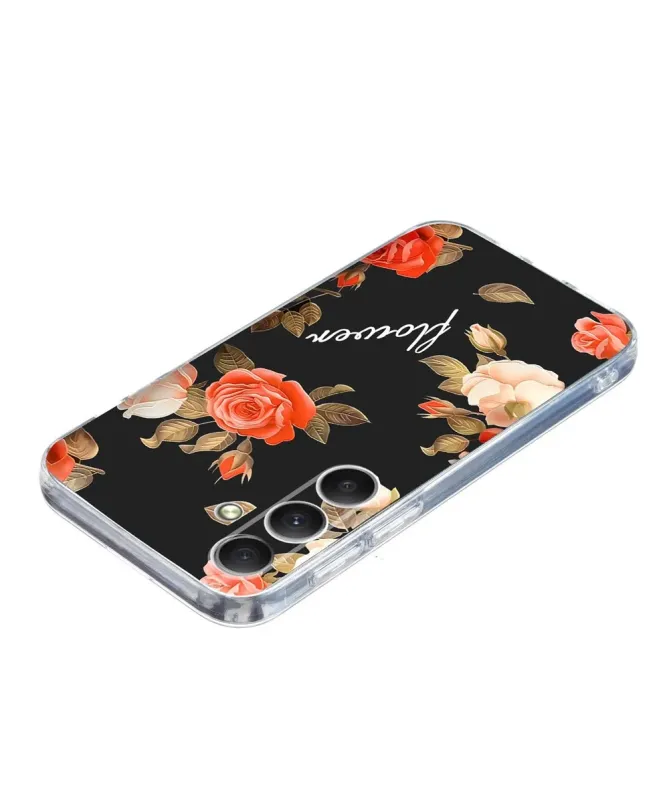 Coque Samsung Galaxy S26 Roses et Inscription