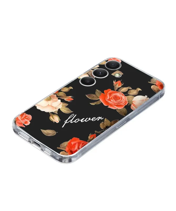 Coque Samsung Galaxy S26 Roses et Inscription