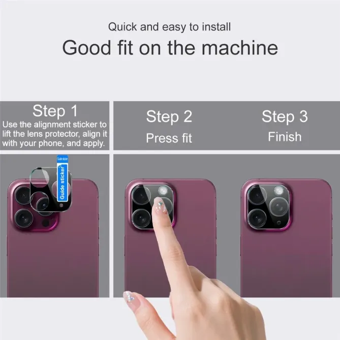 Protection en verre trempé Samsung Galaxy S26 pour objectif arrière (version noire)