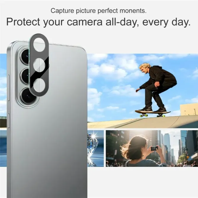 Protection en verre trempé Samsung Galaxy S26 pour objectif arrière (version noire)