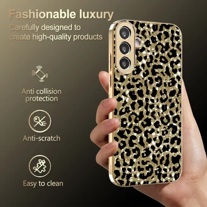 Coque Samsung Galaxy S26 Léopard Cadre Galvanisé