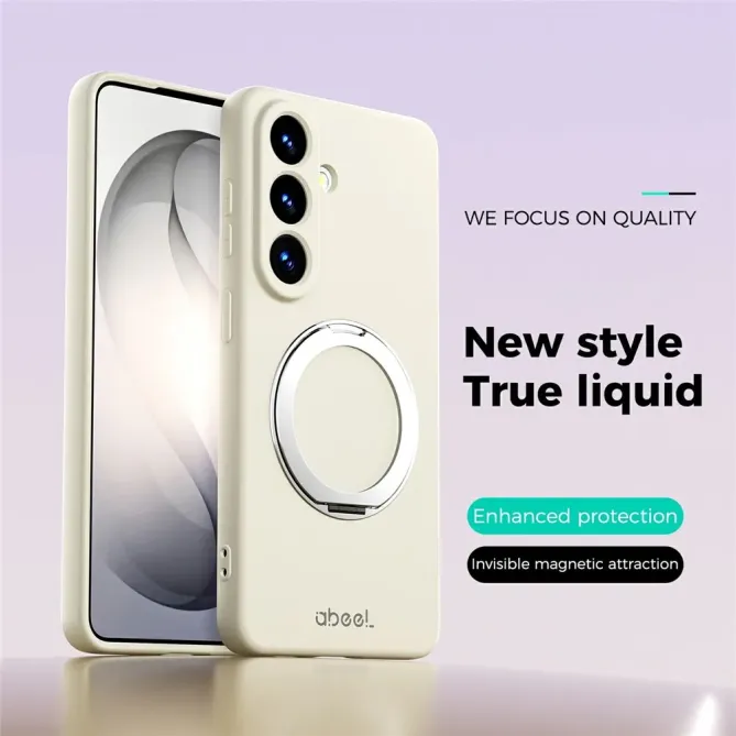 Coque Samsung Galaxy S26 Silicone Liquide Magnétique avec Support