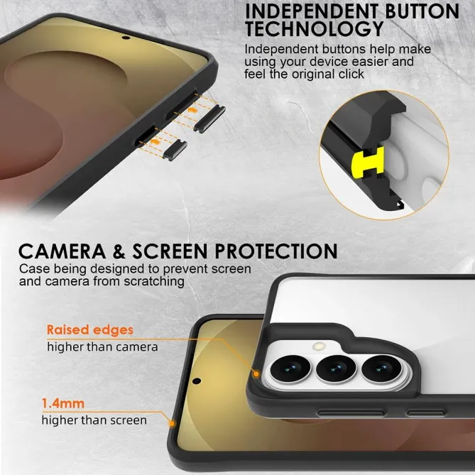 Coque Samsung Galaxy S26 Hybride Antichoc Bords Noirs