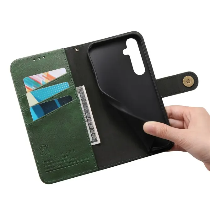 Housse Samsung Galaxy S26 Portefeuille Bicolore Zippée avec Dragonne