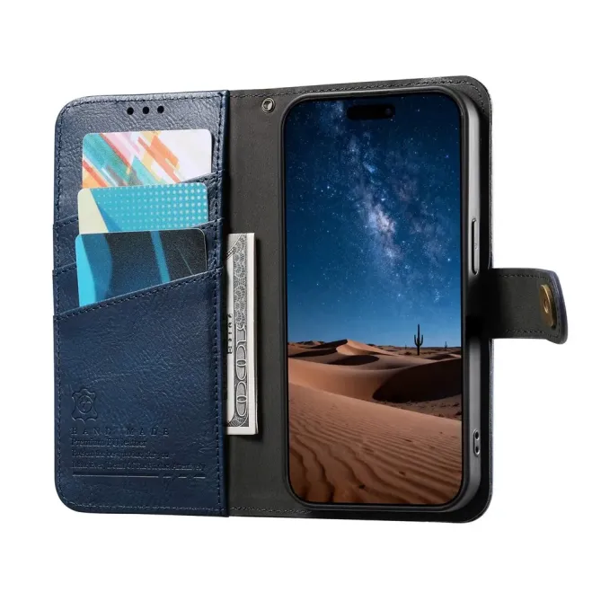 Housse Samsung Galaxy S26 Portefeuille Bicolore Zippée avec Dragonne