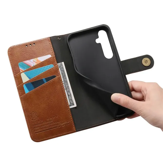 Housse Samsung Galaxy S26 Portefeuille Bicolore Zippée avec Dragonne